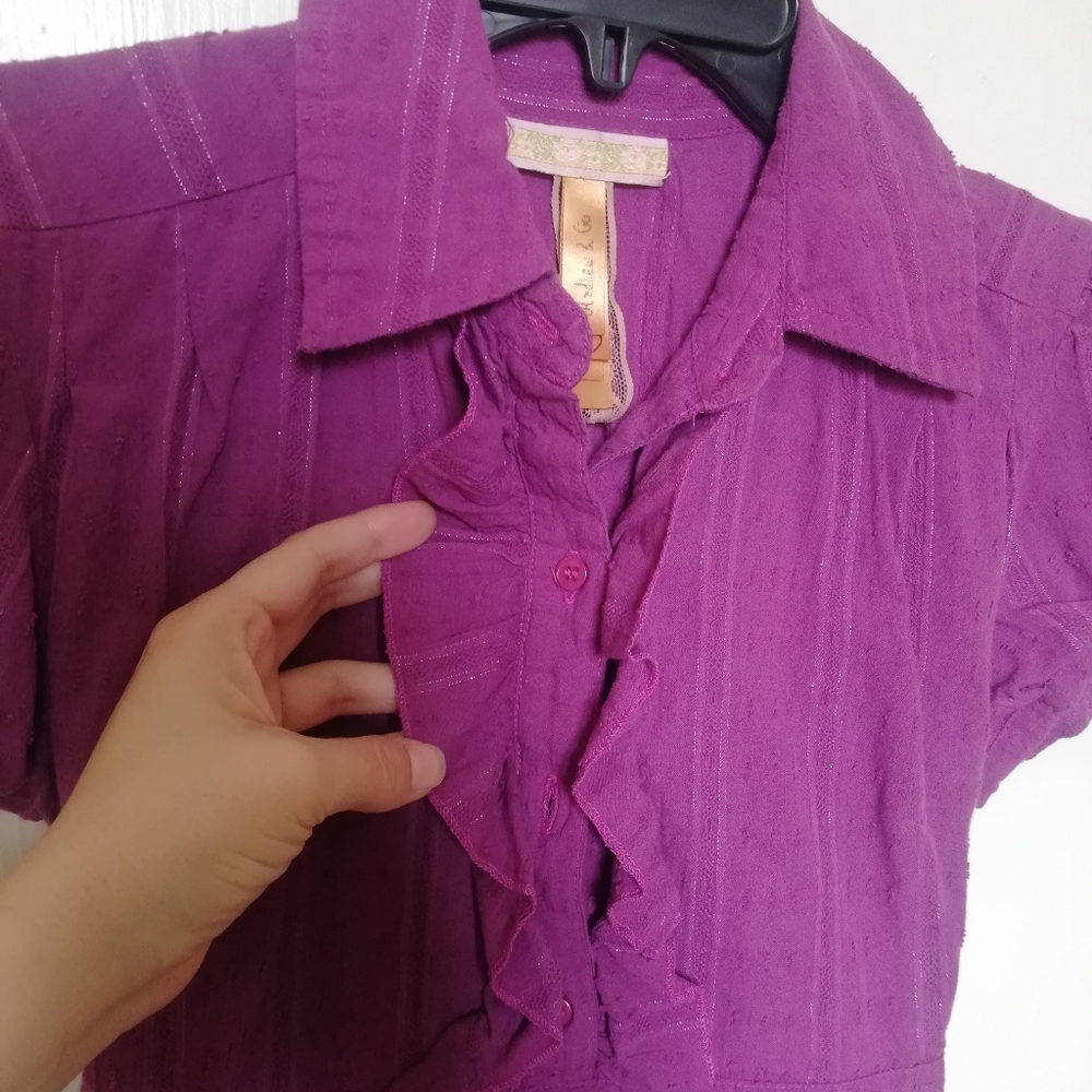 Ruffled purple blouse 💜 - Picture 5 of 5